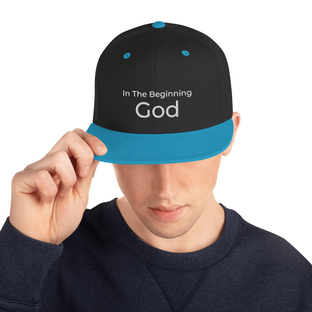 In The Beginning God Snapback Hat - Have You Read The Red