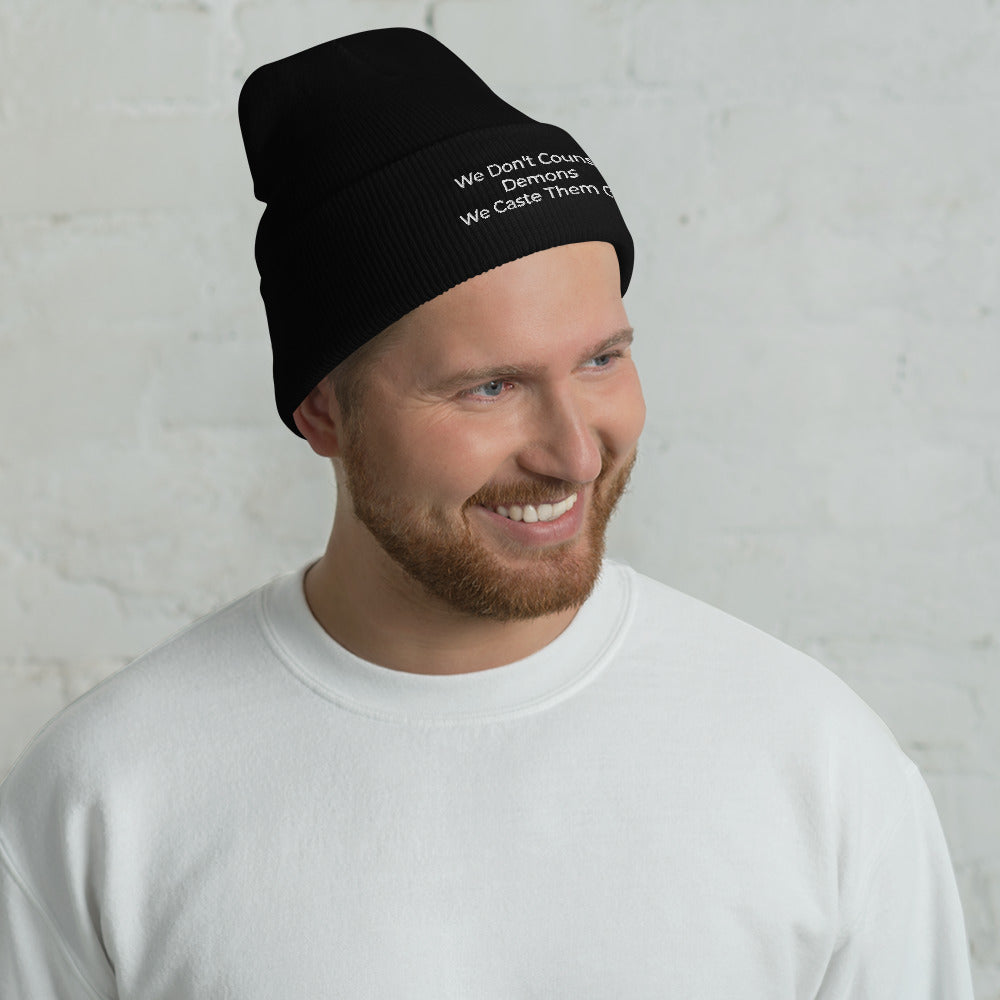 We Don't Counsel Demons Cuffed Beanie - Have You Read The Red