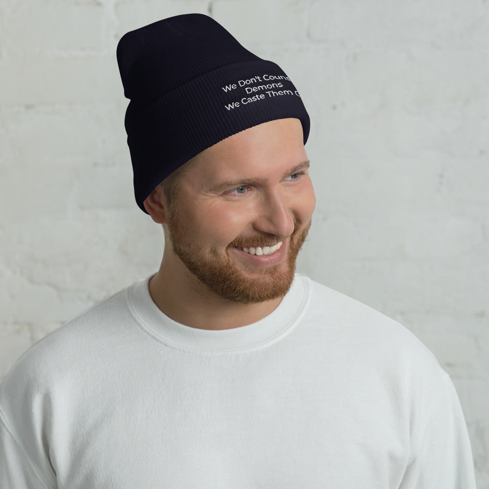 We Don't Counsel Demons Cuffed Beanie - Have You Read The Red