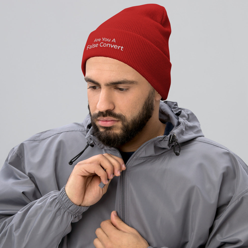 Are You A False Convert Cuffed Beanie - Have You Read The Red