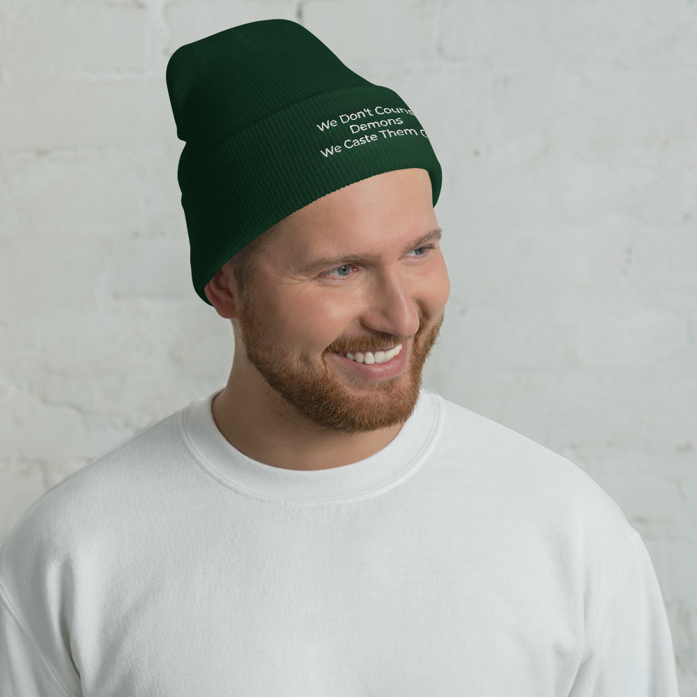 We Don't Counsel Demons Cuffed Beanie - Have You Read The Red