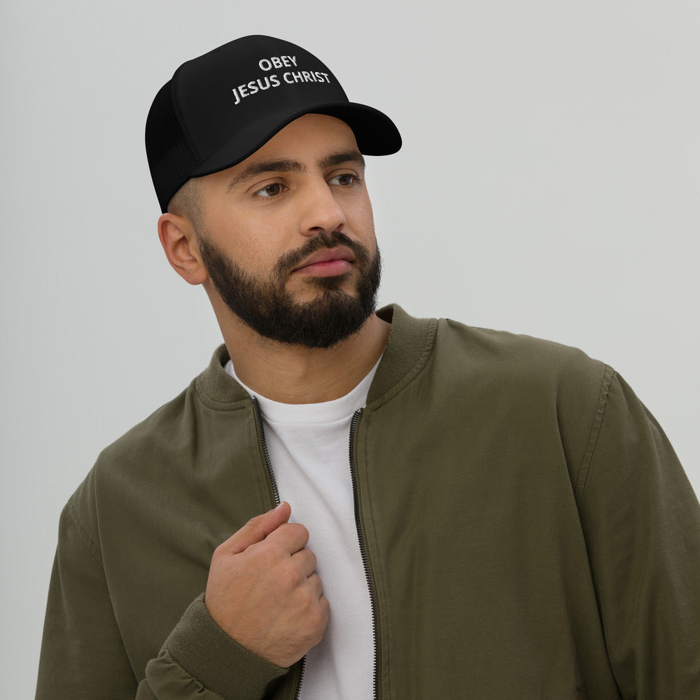 Obey Jesus Trucker Cap - Have You Read The Red