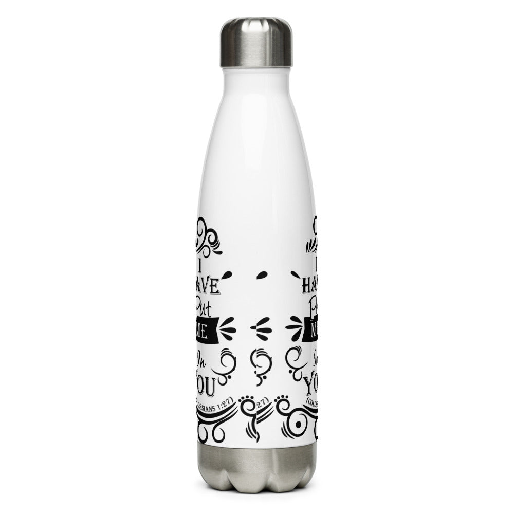 I Have Put Me In You! "God" (Colossians 1:27) Water Bottle - Have You Read The Red