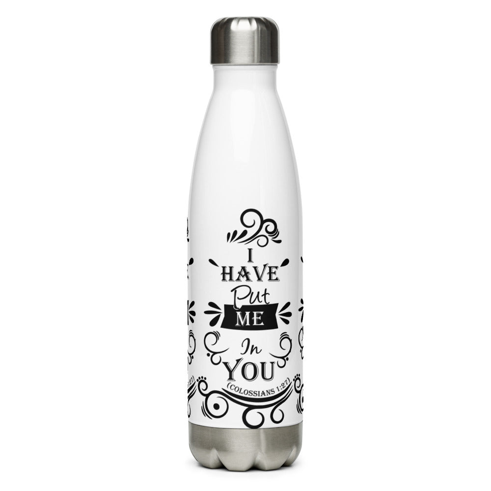I Have Put Me In You! "God" (Colossians 1:27) Water Bottle - Have You Read The Red