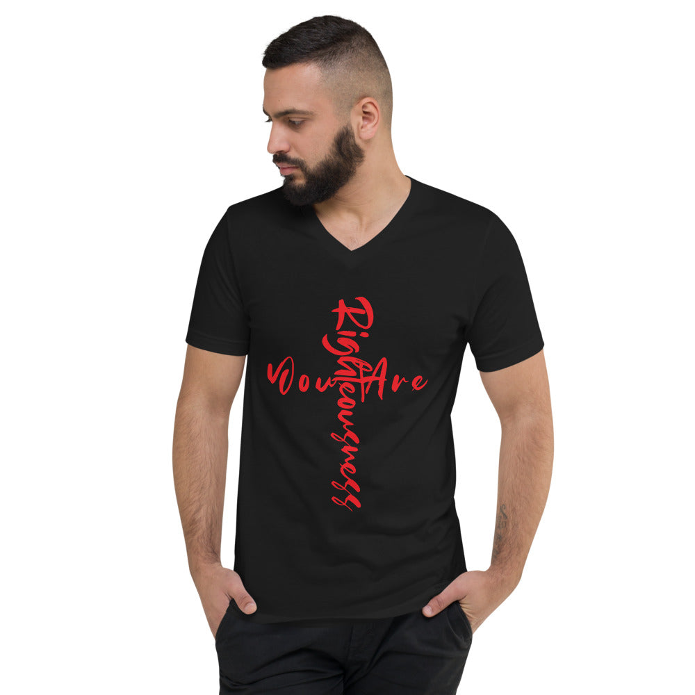 You Are Righteousness V-Neck T-Shirt - Have You Read The Red