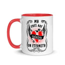 My Eyes Are Focused On Eternity (John 10:28) Mug - Have You Read The Red